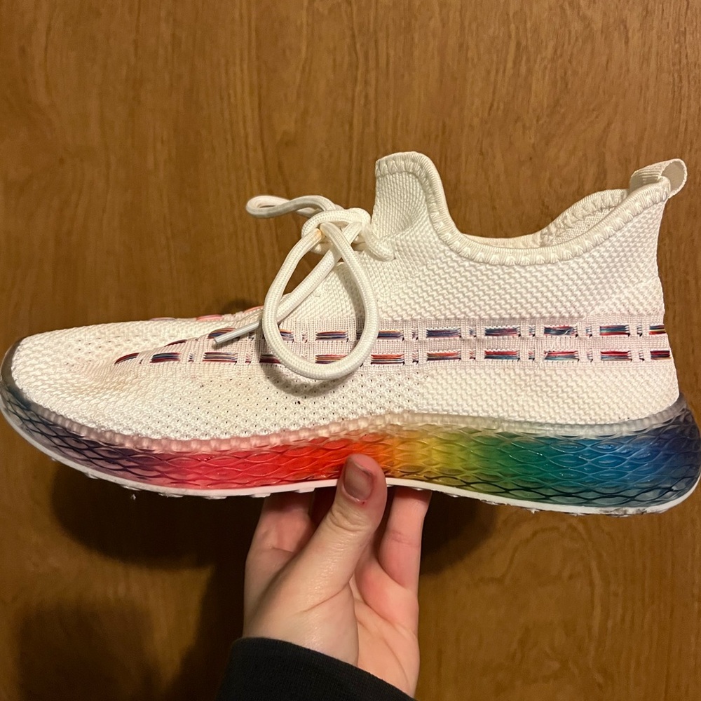 Women’s Wanted rainbow slip on sneakers